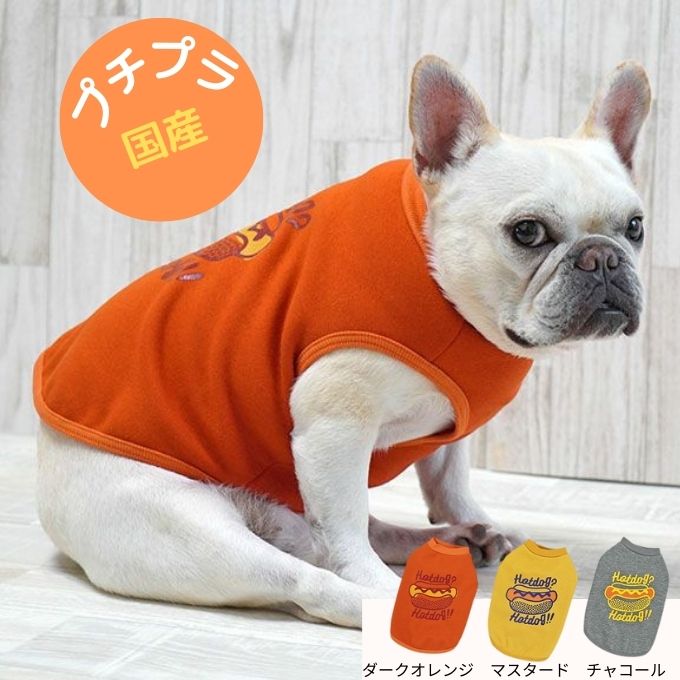 服の防寒対策で犬用冬服を着るフレブル