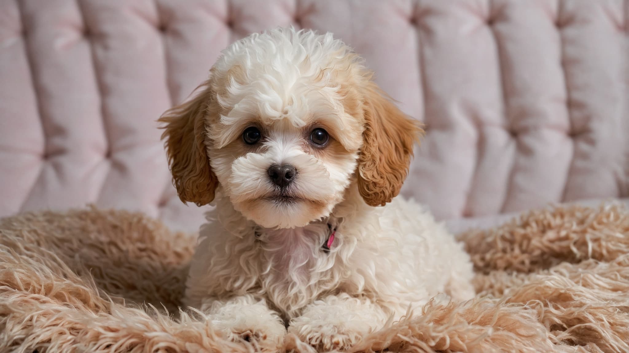 ふわふわの毛並みで遊び好きなマルプーの子犬