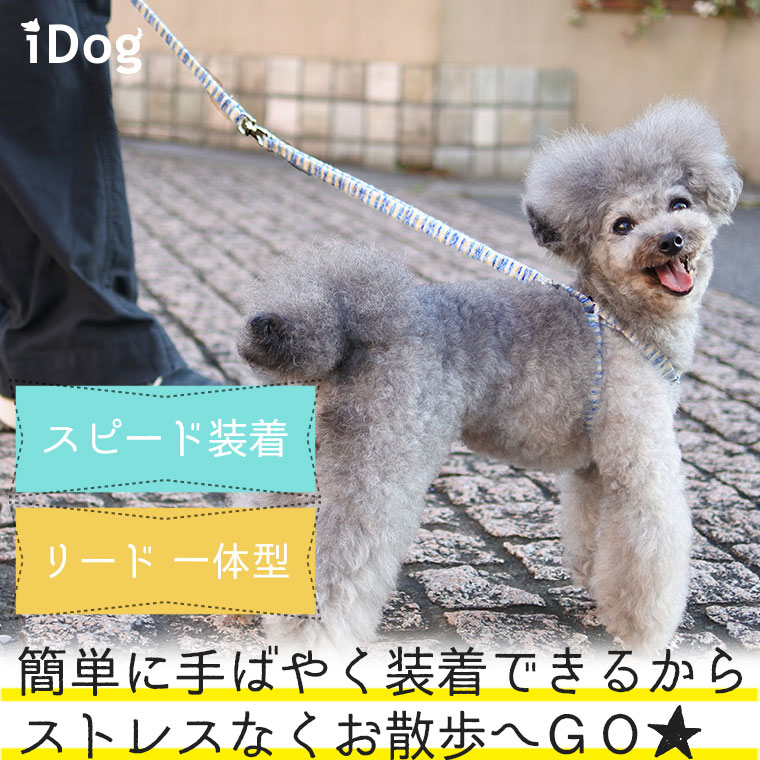 iDog＆iCat本店】iDog ワンタッチハーネス カラフルストライプ織紐 アイドッグ-犬猫...