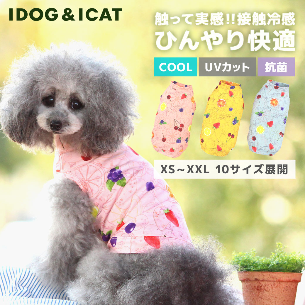 犬 服 冷感 iDog COOL Chill フルーツタンク 接触冷感 アイドッグ 犬の服 犬服