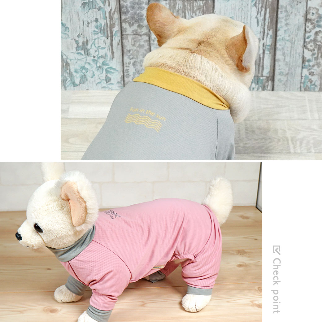 犬服 ニコちゃん×メッシュ白 Sサイズ オーダー可 見付から