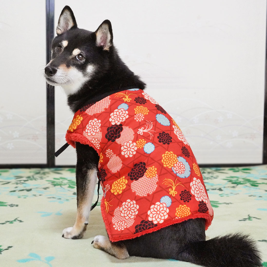 ドール 赤いシャツ 犬の絵柄 かわいいデザイン プレゼントに最適 