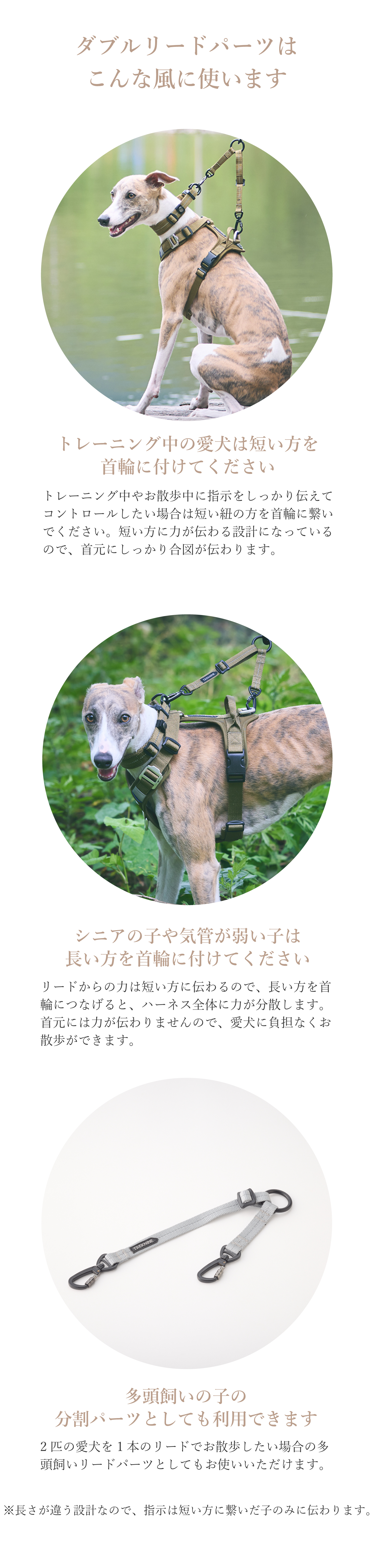 犬 リード お散歩グッズ】 iDog TREKNINE ダブルリードパーツ トレック